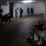 People taking shelter from Russian missile and drone strikes Beesreign Media